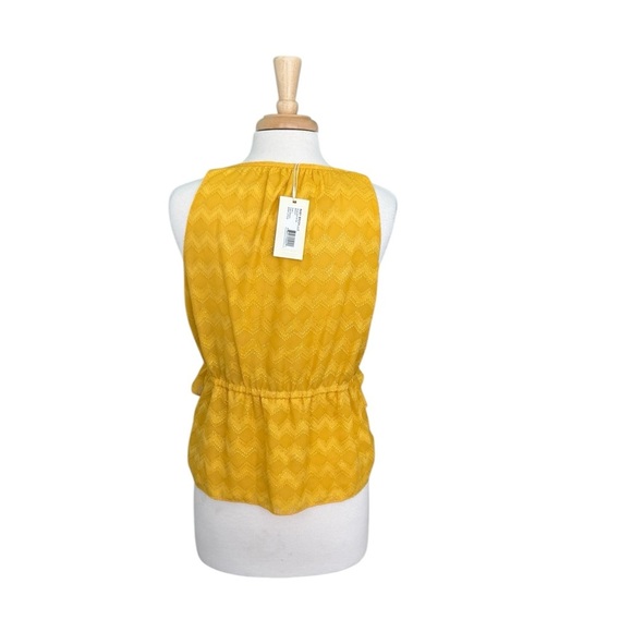 New Ramy Brook Mustard Yellow Ruffle Style Maddy Tank Top Size Small - Picture 4 of 7